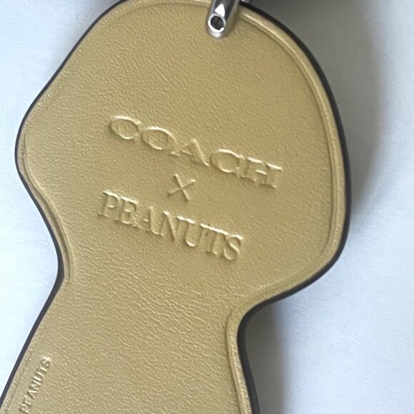 Coach x Peanuts Charlie Brown Leather Bag Charm Keychain CBG59 2025 Anniversary - Picture 6 of 8